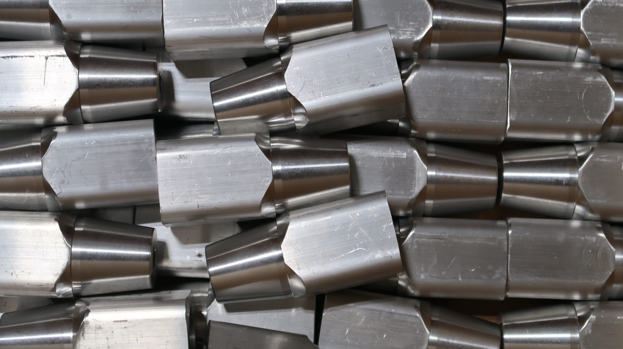 Several parts in a bin.